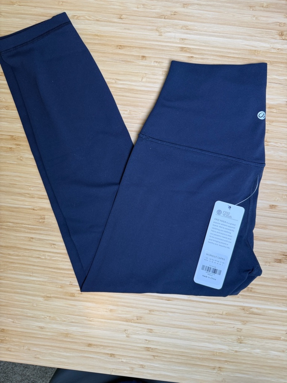 CRZ Yoga High-Rise Navy Blue Capri Leggings